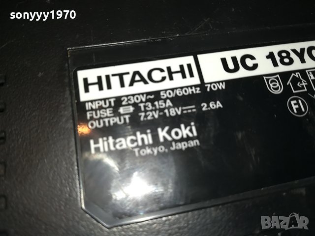 HITACHI UC18YG 7,2-18V NI-CD BATTERY CHARGER 2001241858, снимка 11 - Винтоверти - 43898974