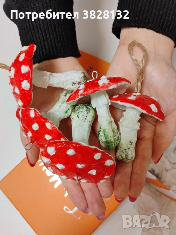 играчки за елха ръчна изработка - гъбки, снимка 18 - Кукли - 51924229