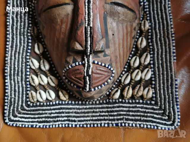 Уникална Африканска маска, снимка 2 - Антикварни и старинни предмети - 52582822