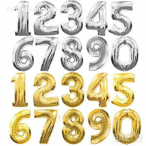 Балони числа от 0 до 9, снимка 2 - Декорация за дома - 27500885
