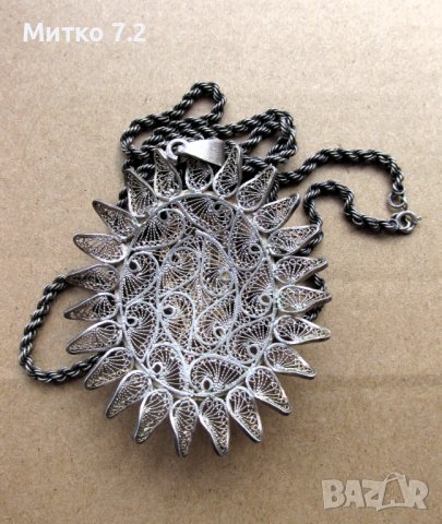 сребърен медальон - 31, снимка 4 - Колиета, медальони, синджири - 43378412