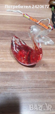 Лебед  кристал Мурано, снимка 1