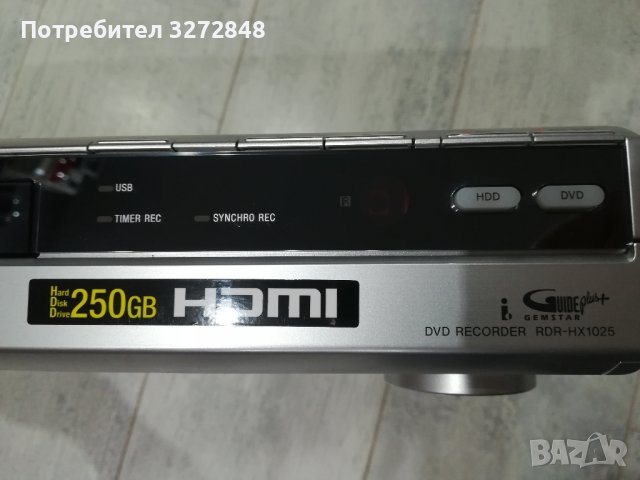 SONY DVD RECORDER RDR - HX1025  (250GB), снимка 11 - Друга електроника - 43119749