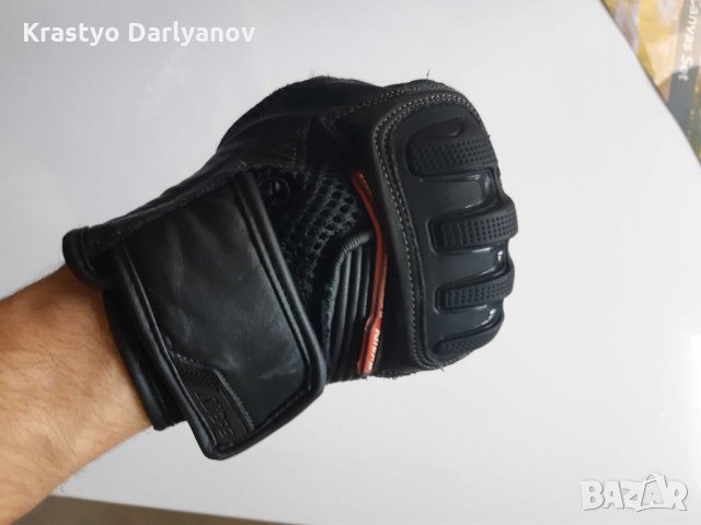Летни Мото Ръкавици Nitro размер S Черни Кожа и Плат, снимка 5 - Аксесоари и консумативи - 32725283
