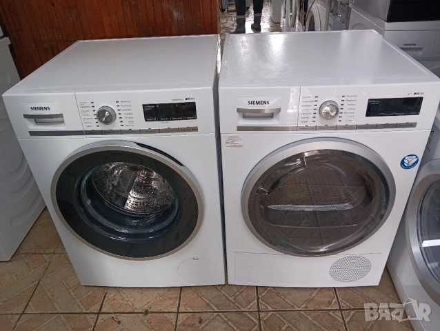 Комплект пералня и сушилня с термопомпа Сименс Siemens IQ 700 A+++ 8кг 2 години гаранция!, снимка 3 - Перални - 52474756