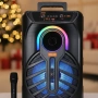 WSJAR E-8809 – Портативна караоке тонколона с микрофон и LED ефекти, снимка 5