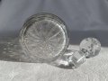 Винтидж викторианска гарафа с талия от оловен кристал, снимка 5
