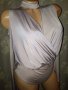 Amisu S-Боди в светъл телесен цвят с голи рамене и дълъг ръкав , снимка 1 - Корсети, бюстиета, топове - 43028749