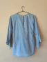 Светло синя блузка с коланче и широки ръкави с цип отстрани 🩵, снимка 3