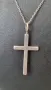 Сребърно синджирче с висулка кръст , снимка 1