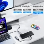 Нова 12 в 1 USB-C докинг станция 100W тройна 4K дисплей поддръжка Хъб, снимка 3