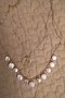 намалена Позлатена сребърна огърлица с естествени перли , снимка 1 - Колиета, медальони, синджири - 33176071