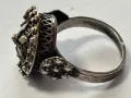 Сребърен възрожденски пръстен, снимка 5