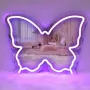 Ново Декоративно огледало с неонова пеперуда, USB, за спалня и парти, снимка 1