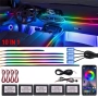 RAINBOW LED амбиентно осветление за автомобили с RGB 256 цвята, 10 в 1, снимка 2