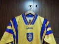 Швеция 1996/1997 оригинална футболна тениска фланелка Adidas Sweden Vintage ретро екип , снимка 4