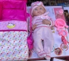 Кукла бебе с пълен комплект – Шише, пижама, легълце и аксесоари - 42 см - НА БЪЛГАРСКИ, снимка 2