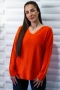 Едноцветен дамски пуловер с V-образно деколте 9431, снимка 14