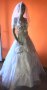 Булчинска рокля №4 - НОВА ! С воал, чанта, ръкавици и венче, снимка 1 - Сватбени рокли - 37367511