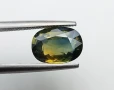Рядък ненагряван двуцветен сапфир 2.01кт! Сертификат! Нов!, снимка 11