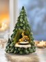Музикална кутия "Коледна елха" с осветление" коледна декорация, снимка 1 - Декорация за дома - 38718305