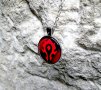 Комплект Хорде World of Warcraft колие и ключодържател, Horde медальон синджирче, геймърски колиета,, снимка 1