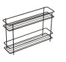 Метален рафт Mercado Trade, За кухня, За съхранение, 2 нива, Черен, снимка 2