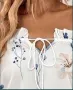 Блуза с дълъг ръкав с флорален принт, снимка 1
