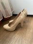 Дамски обувки бежов лак заоблени с висок ток МЕГИЯС, снимка 2