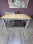 Дървена трапезна разтегателна маса 100 % дъб за 6 - 8 човека, снимка 2
