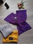 Ново пуловерче в сив, лилав и цвят-горчица на намаление