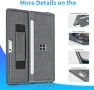 Защитен калъф за Microsoft Surface Pro 11/10/9/8 13-инча с каишка и стойка, сив, снимка 5