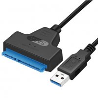 НОВ Кабел USB 2.0 / USB 3.0 към SATA 2 3 Adapter кабел за връзка към хардиск 2.5" Твърд Външен Диск , снимка 7 - Лаптоп аксесоари - 24563612