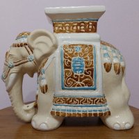 Винтидж керамичен слон. Отлично състояние., снимка 3 - Антикварни и старинни предмети - 44015833