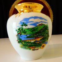 Немска порцеланова ваза,злато. , снимка 1 - Вази - 37120892