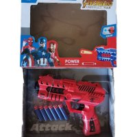 Играчка пистолет на Spiderman / Спайдърмен с 6 бр меки стрели , снимка 2 - Други - 43743550