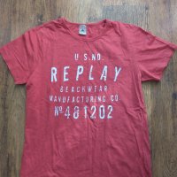 replay beachwear - страхотна мъжка тениска КАТО НОВА, снимка 5 - Тениски - 36682978