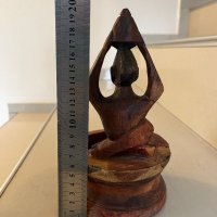 Стара статуетка - пепелник от плътно дърво, снимка 5 - Антикварни и старинни предмети - 43239469