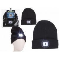 Зимна унисекс шапка с вграден фенер, снимка 1 - Шапки - 32569860
