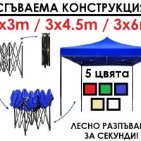 ПРОМО! Нови шатри 3 размера 3х3 3х4.5 3х6, различни цветове, снимка 1 - Градински инструменти - 40060707