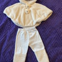 Бебешки комплект нов с пончо, снимка 1 - Комплекти за бебе - 43872299