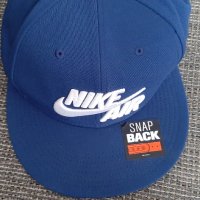 НОВО nike air snap back blue nike true шапка с права твърда козирка, снимка 4 - Шапки - 36630638