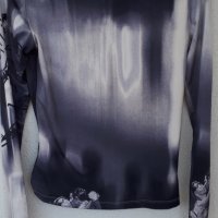 Прекрасна блуза Roberto Cavalli дълъг ръкав в сиво, снимка 5 - Блузи с дълъг ръкав и пуловери - 26233350
