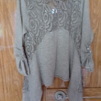 Сива блузка с дълги ръкави, снимка 2 - Блузи с дълъг ръкав и пуловери - 43424439