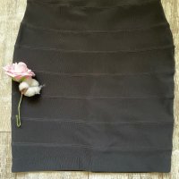 Бандажна черна къса еластична елегантна нова пола, снимка 2 - Поли - 39048509