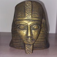 Бюст на египетски фараон. Неизвестен материал. Отлично състояние., снимка 1 - Колекции - 43187954