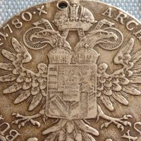 Сребърна монета 1 талер 1780г. Ранен Рестрайк Мария Терезия 13799, снимка 7 - Нумизматика и бонистика - 42930225