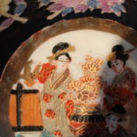 Ръчно рисувана купа ''Satsuma'', снимка 6 - Антикварни и старинни предмети - 43659520
