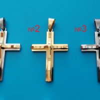 кръстче кръст златен сребърен златно сребърно за ланец синджир , снимка 3 - Колиета, медальони, синджири - 36950059