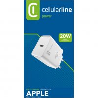 Мощно зарядно CELLULAR LINE 20W Apple, снимка 1 - Оригинални зарядни - 37142738